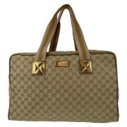 Pre-owned Canvas handbags Gucci Vintage , Beige , Dames