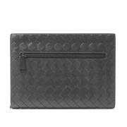 Pre-owned Leather clutches Bottega Veneta Vintage , Black , Dames