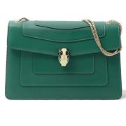 Pre-owned Leather shoulder-bags Bvlgari Vintage , Green , Dames