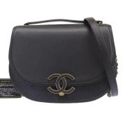 Pre-owned Leather handbags Chanel Vintage , Black , Dames