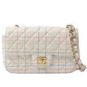 Pre-owned Leather chanel-bags Chanel Vintage , White , Dames