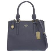 Pre-owned Leather handbags Coach Pre-owned , Blue , Dames