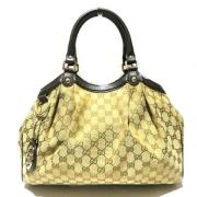 Pre-owned Canvas handbags Gucci Vintage , Beige , Dames