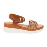 Leren Zomer Sandalen Cinzia Soft , Brown , Dames