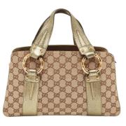 Pre-owned Canvas gucci-bags Gucci Vintage , Beige , Dames