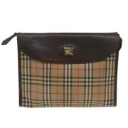 Pre-owned Canvas clutches Burberry Vintage , Beige , Dames