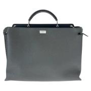 Pre-owned Leather handbags Fendi Vintage , Gray , Dames