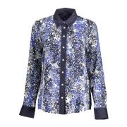 Blauwe Damesblouse met Lange Mouwen Gant , Multicolor , Dames