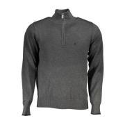 Geborduurde Half Zip Sweater U.s. Polo Assn. , Gray , Heren