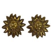 Pre-owned Metal earrings Chanel Vintage , Yellow , Dames