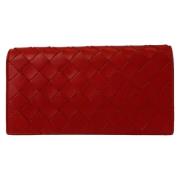 Pre-owned Leather wallets Bottega Veneta Vintage , Red , Dames