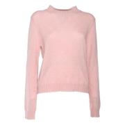 Roze R Neck Pullover Trui Ballantyne , Pink , Dames