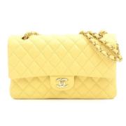 Pre-owned Leather crossbody-bags Chanel Vintage , Yellow , Dames