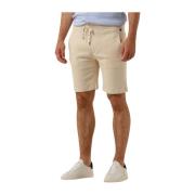 Beige Wafelstructuur Chino Shorts Cast Iron , Beige , Heren