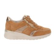 Leren Sneakers voor Vrouwen Cinzia Soft , Brown , Dames