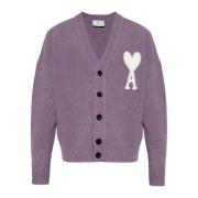 Cardigan met Logo Ami Paris , Purple , Dames