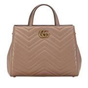 Pre-owned Leather handbags Gucci Vintage , Pink , Dames