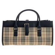 Pre-owned Canvas handbags Burberry Vintage , Beige , Dames