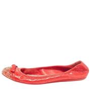 Pre-owned Leather flats Dior Vintage , Red , Dames