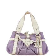 Pre-owned Canvas handbags Celine Vintage , Purple , Dames