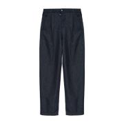 Indigo Denim Broek Dries Van Noten , Blue , Heren