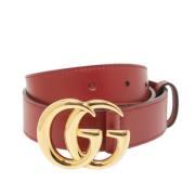 Pre-owned Leather belts Gucci Vintage , Red , Dames