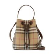 Stijlvolle Trekkoord Emmer Tassen Burberry , Beige , Dames