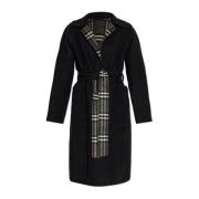 Omkeerbare jas Burberry , Black , Dames