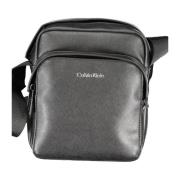 Zwarte Heren Schoudertas Verstelbare Band Calvin Klein , Black , Dames