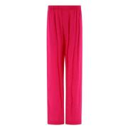 Geplooide broek met rechte pijpen Balenciaga , Pink , Dames