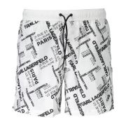 Strandkleding Zwembroek Wit Heren Karl Lagerfeld , White , Dames