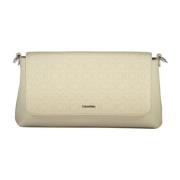 Beige Schoudertas met Verstelbare Band Calvin Klein , Beige , Dames