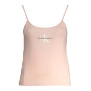 Roze Dames Tanktop Geborduurd Logo Calvin Klein , Pink , Dames