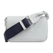 Veganistisch leer gehamerd textuur zilveren details crossbody tas Empo...