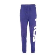 Katoenmix broek met elastische taille Fila , Purple , Heren