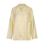 Gele Bedrukte Zijden Pyjama-Stijl Shirt Stella McCartney , Yellow , Da...