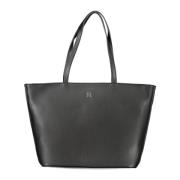 Zwarte Schoudertas met Ritssluiting Tommy Hilfiger , Black , Dames