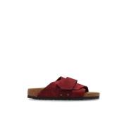 Slides Kyoto Birkenstock , Red , Dames