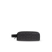 Cosmeticatas met logo Coach , Black , Heren