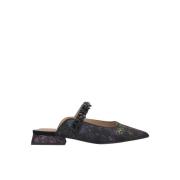 Jeweled Pointed Flat Mule Alma EN Pena , Multicolor , Dames