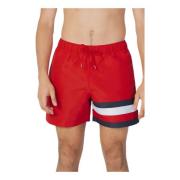 Rode Gestreepte Zwembroek Tommy Hilfiger , Red , Heren