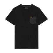 Zak T-shirt in Tonal Kleuren Lyle & Scott , Black , Heren