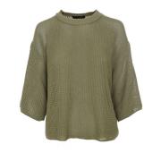 Gehaakt Gebreid Oversized Shirt Drykorn , Green , Dames