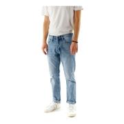 Tapered Fit Jeans Denham , Blue , Heren