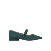 Platte ballerina met strassband Alma EN Pena , Green , Dames