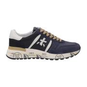 Suede en Nylon Sneakers Premiata , Blue , Heren