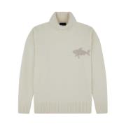 Casual Woolen Turtlekneck Sweater Paul & Shark , Beige , Heren