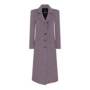 Paarse Pied-de-poule Jas Slim Fit Patrizia Pepe , Purple , Dames