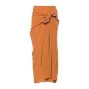 Bloemenprint Mini Rok Ermanno Scervino , Orange , Dames