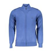 Blauwe Geborduurde Zip-Up Sweater U.s. Polo Assn. , Blue , Heren